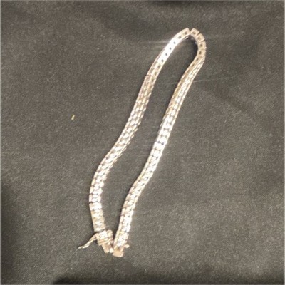 Sterling silver 925 Silver   Bracelet with Box Clasp Closure, Chain Link Design