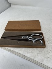 Vintage Gingher Knife-Edge G-8 Shears Scissors Chrome Brazil Box Guard Included