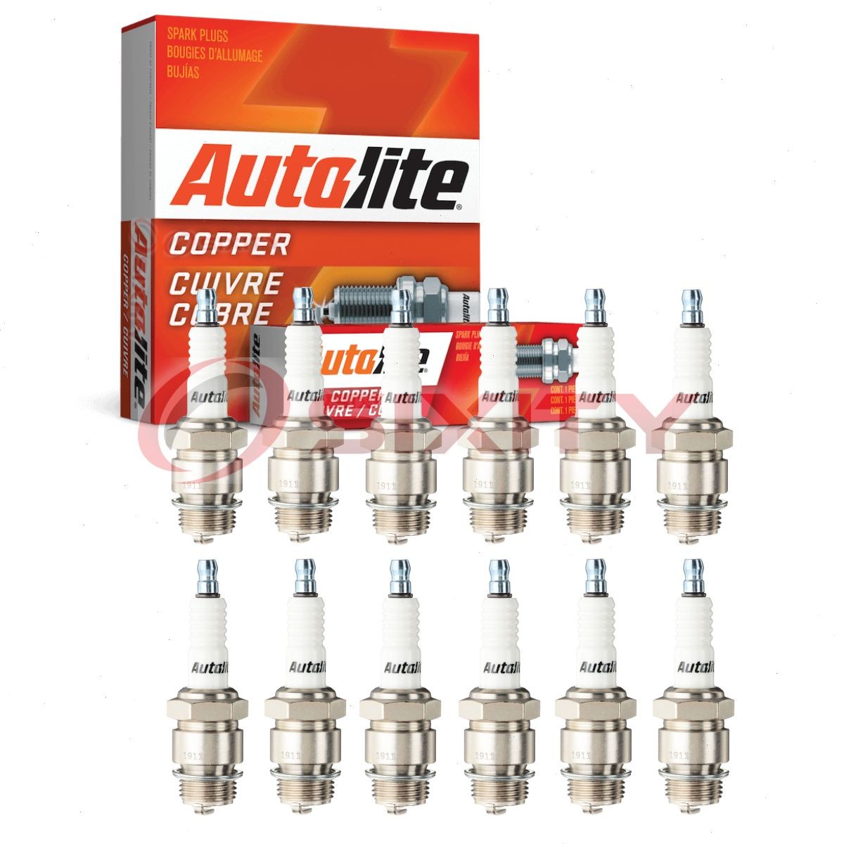 12 pc Autolite Copper Core Spark Plugs for 1933 Cadillac 370 C Ignition hv