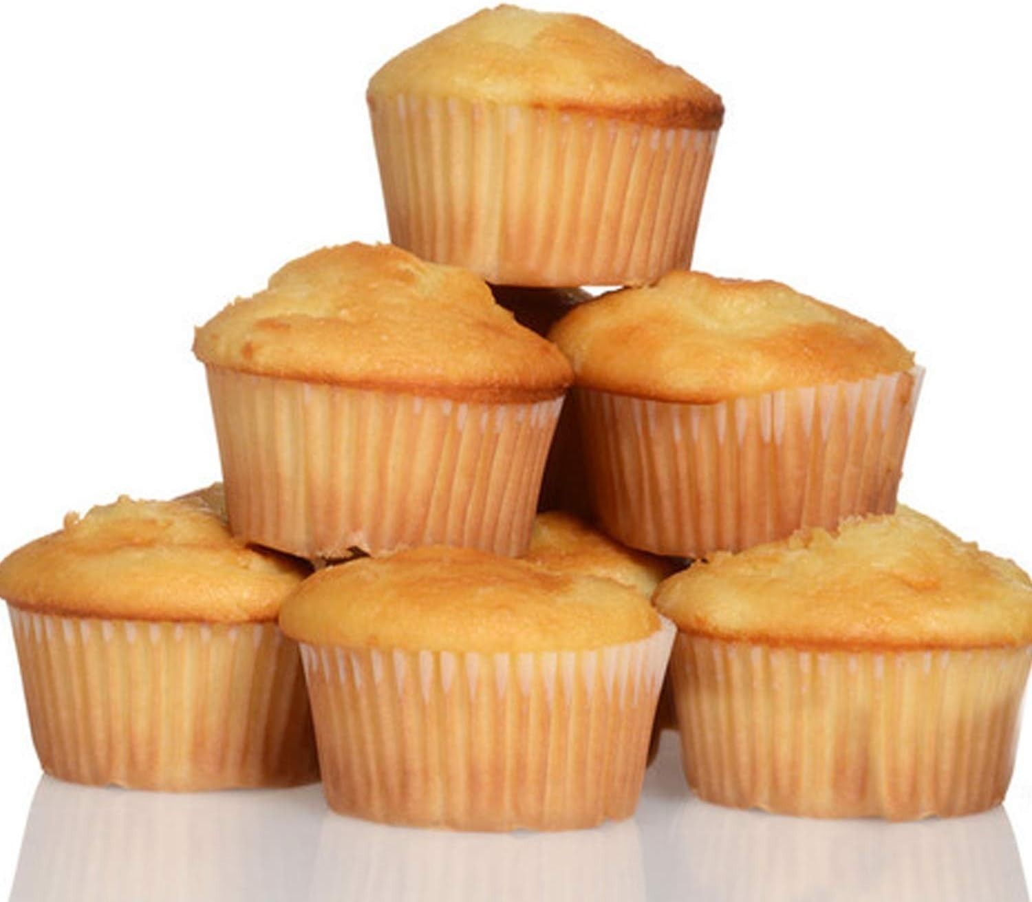 Standard Natural Cupcake Liners 500 or 200 Pc No Smell Grease-Proof Paper Muffin