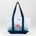Hand-Painted Trader Joe’s Tote Bag-Wildflower Canvas Bag-Reusable Grocery Bag