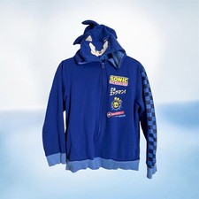 Sonic the Hedgehog Kids Jacket Size XXL 18 2XL Zip-Up Hoodie Boys