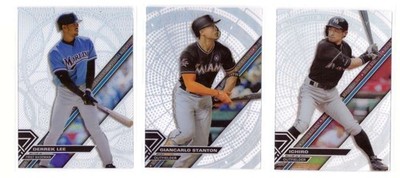 2017 Topps High Tek Pattern 4 Spiral Dots & Hexagon Circles MIAMI MARLINS