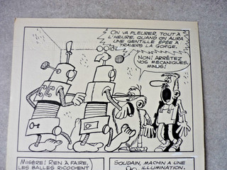Lot 4 planches originales BD Cozian et Rob