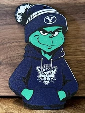 BYU Cougars Grinch Christmas Ornament 3D Printed Holiday Tree Decor BYU Fan Gift