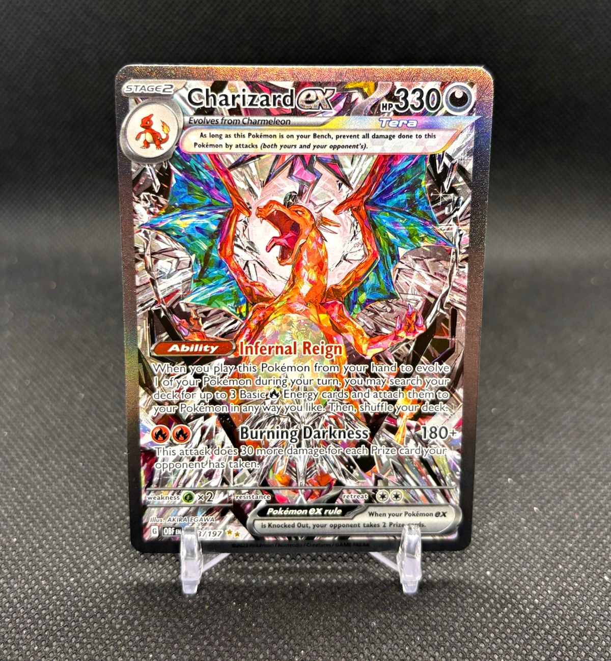 Charizard ex 223/197 SV03 Obsidian Flames SIR Tera ex Holo 330 HP Eng