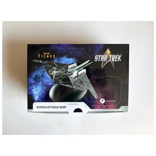 FANHOME STAR TREK OFFICIAL STARSHIPS STARFLEET SYNTH ATTACK SHIP MODEL & MAG