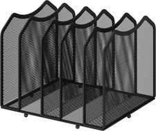 5 Section Mesh File Sorter Organizer Bookshelf for Home Office Desk Table..