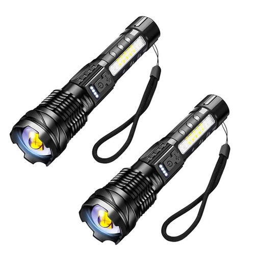 Linterna LED súper brillante de 1-3 piezas potente antorcha recargable con zoom - Imagen 21 de 22