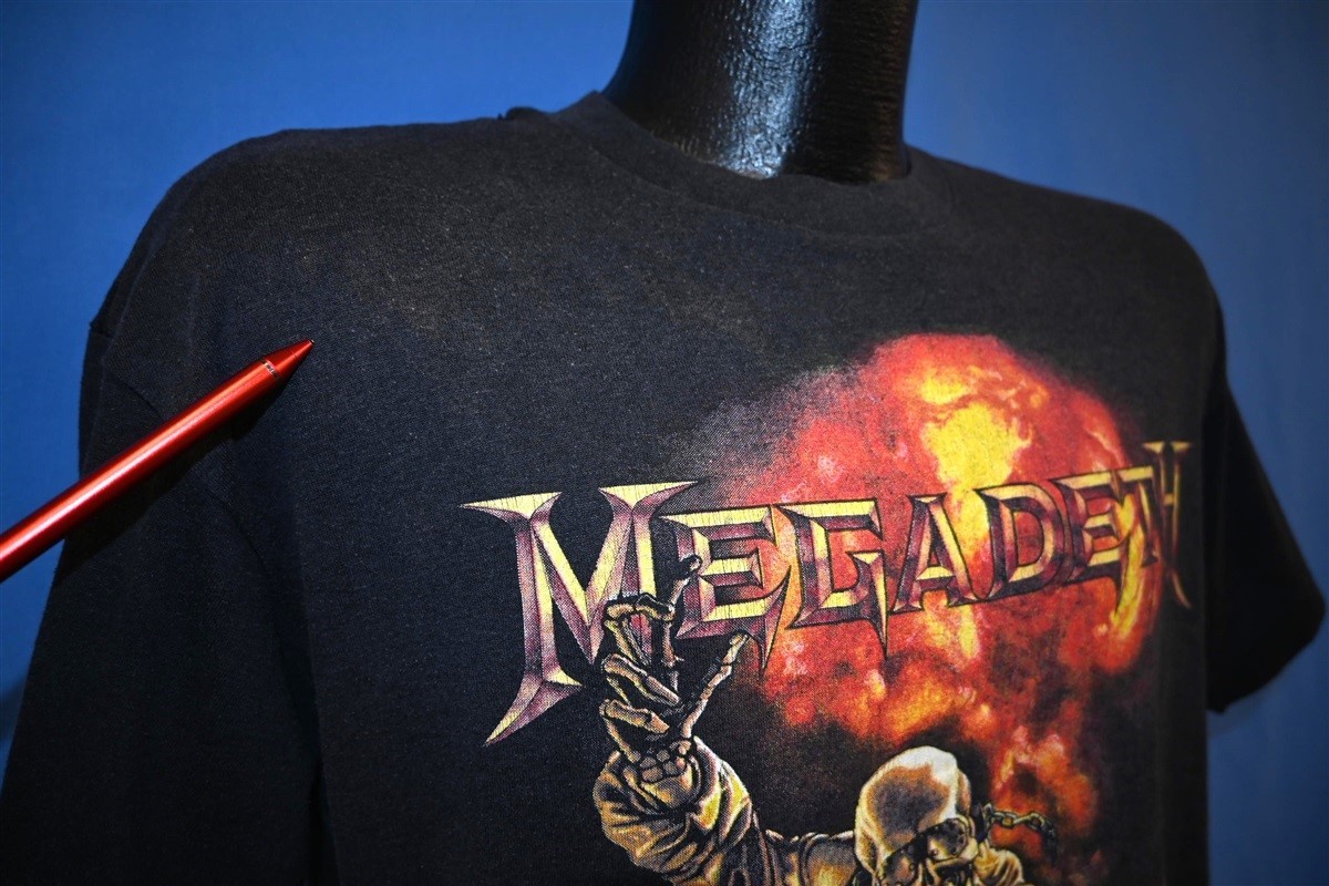 vtg 80s MEGADETH PEACE SELLS WHO'S BUYING DEFINITION METAL BAND t