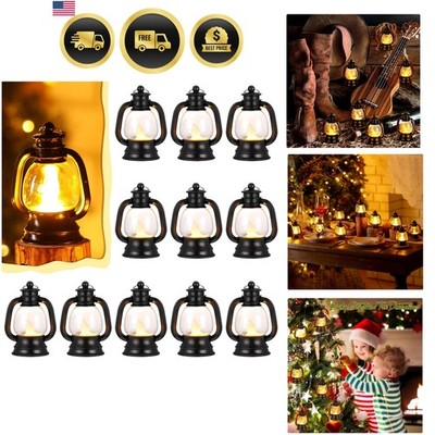 12 Pcs Mini Lantern Decor 4 Inch Western Lantern Table Centerpiece Small Vint...