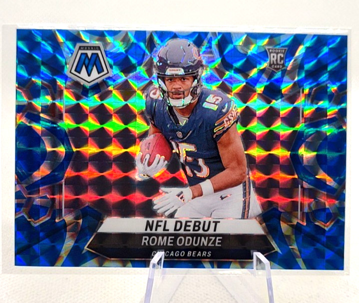 2024 Panini Mosaic - NFL Debut Rome Odunze #281 Reactive Blue Mosaic Prizm RC