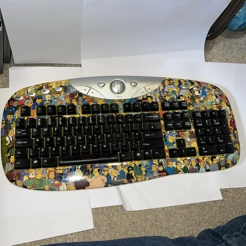 The Simpsons PC Wireless Keyboard RARE 2003 VINTAGE COLLECTABLE GAMING