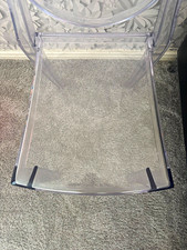 Clear Plastic Armless Dining Chair, Contemporary …cash on collection