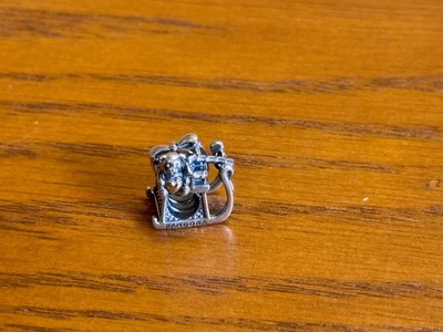 Original Pandora Rasend Durch den Schneeschlitten Sterlingsilber Charm