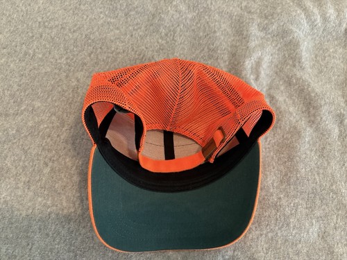 Filson Blaze Orange Hunting Fishing Mesh Strapback Hat Cap - Picture 6 of 7