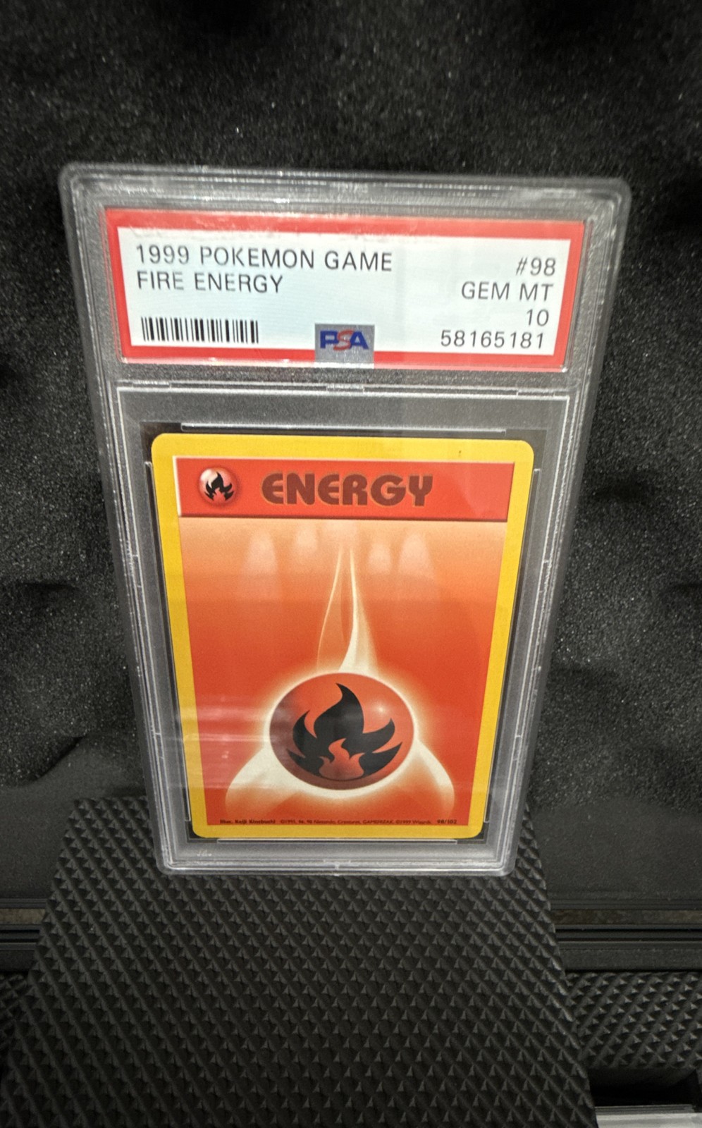 Fire Energy 098/102 Base Set Regular PSA 10