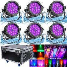 12x 270W IP67 Waterproof 18 LED RGBWAUV DMX PAR Wash Stage Light Outdoor Party