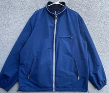 Zegna Sport Full Zip Reversible Jacket, Blue & Black Men's Sz XLarge