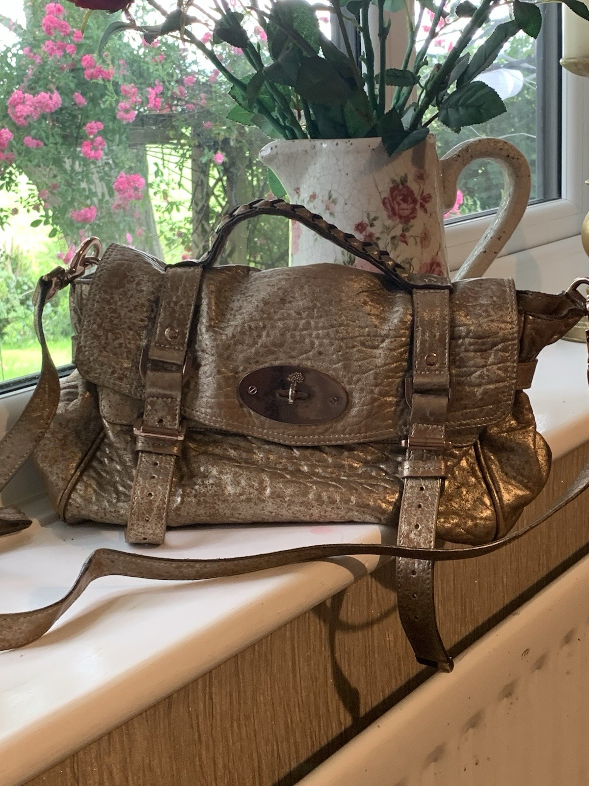 Mulberry Bayswater Leather Gold With Gold hardware