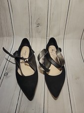 Sam Edelman Women's Ryaan Pointed Toe Ballet Flats Ankle Strap Faux Suede 8