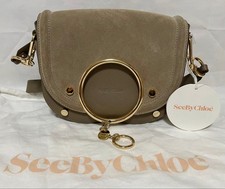 Borsa a tracolla SEE BY CHLOE Mara pelle scamosciata beige autentica dal Giappone