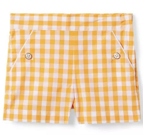 Janie and Jack Plaid Gingham Set Poplin Adjustable Shorts Halter Crop Top Sz 4 - Picture 4 of 12