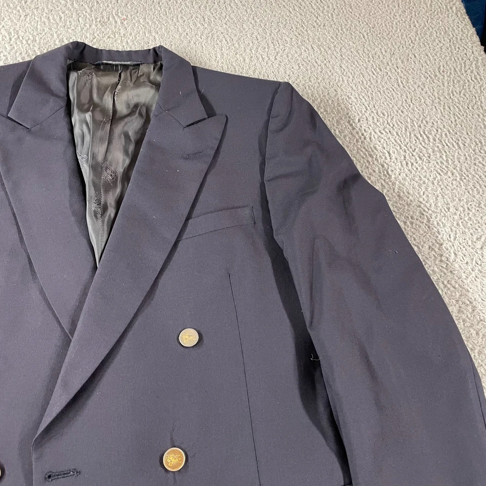 Blazer de colección Burberrys para hombre azul marino lana doble botonadura traje chaqueta *Leer* Foto 3 de 4