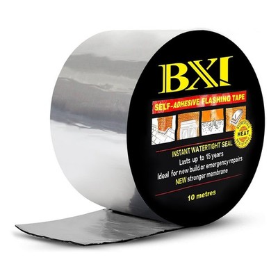 BXI Flashing Roll Tape Membrane, 4 inches X 32 Feet Thick 4'' X 32', Silver 