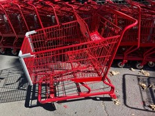 Shopping Carts Large RED Metal Full Size LOT 8 Used Grocery Liquor Store Fixture