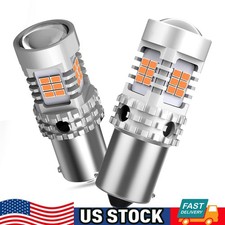 2x AUXITO BAU15S PY21W CANBUS LED Turn Signal Light Bulb No Hyper Flash Amber D