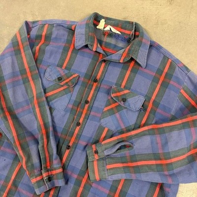 Vintage 1970s Five Brother Cotton Flannel Shirt Size 2XL | eBay