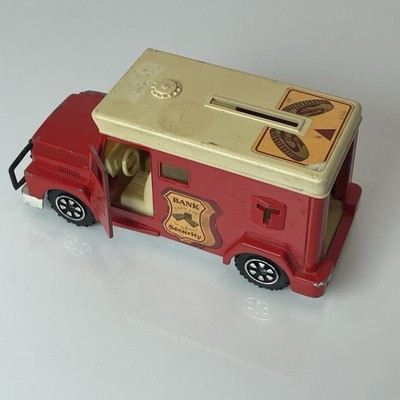 VTG. Majorette Bank Security Truck ECH 1/56 Coin Bank Made in France - Read Desc