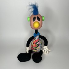 1994 Jibba Jabba Jibber Jabber Crazy 90s Toy Doll Plush Blue Hair Vintage Ertl