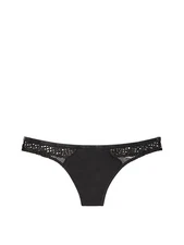 Victoria's Secret Very Sexy Fishnet Peek A Boo Thong Panty Black