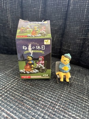 Blind box Japanese Cat's Holiday , Campfire edition, Mini Figure. Orange Cat