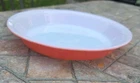 Vintage pyrex milk glass coral pie plate 909