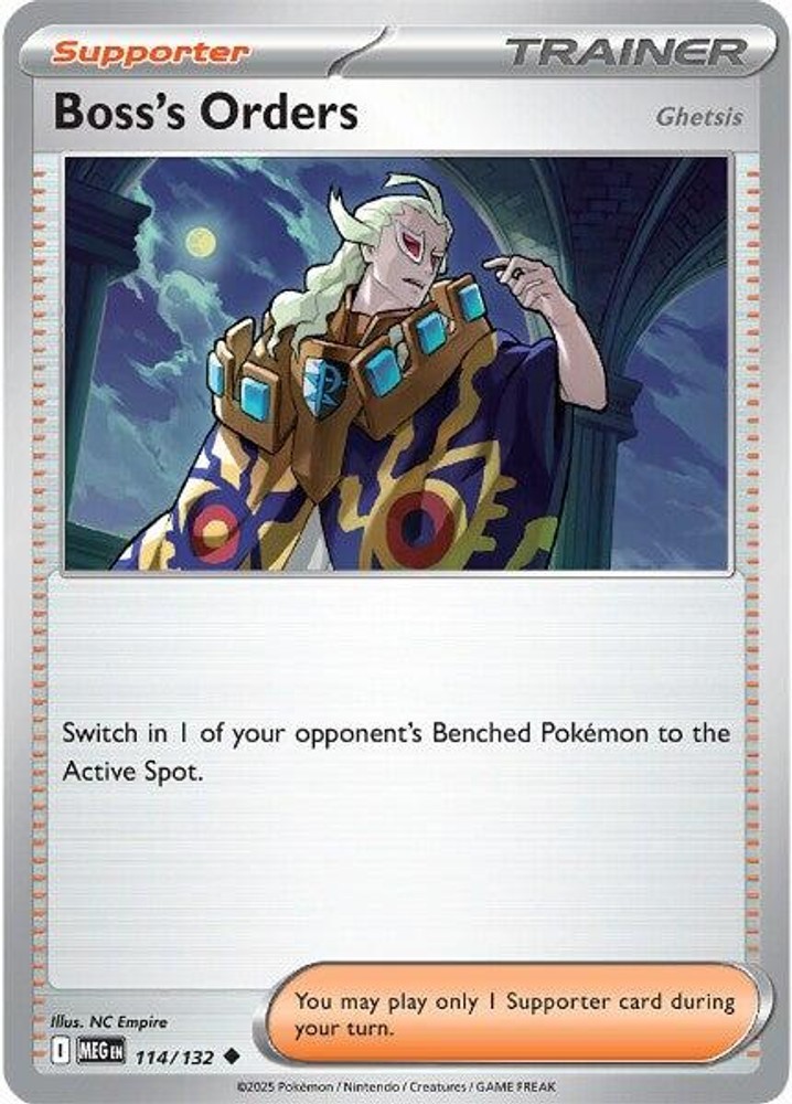 Pokemon Boss's Orders [Ghetsis] 114/132 Mega Evolution Uncommon NM