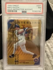 1999 Topps Finest Mike Piazza W Coating Gold Refractor /100 highest Grade