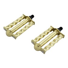 GENUINE OG LOWRIDER BICYCLE MINI SQUARE TWISTED STEEL PEDALS 1/2 IN GOLD