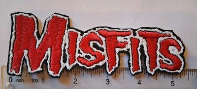 Misfits Red Band Logo Embroidered Patch Iron On Or Sew On 