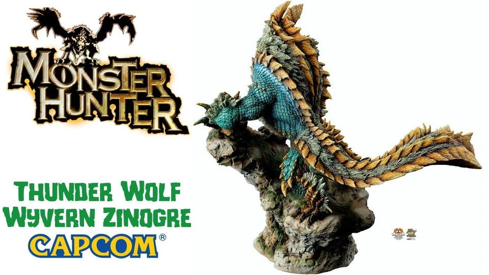 Monster Hunter: Capcom Thunder Wolf Wyvern Zinogre fixed pose figure - Image 3 of 4
