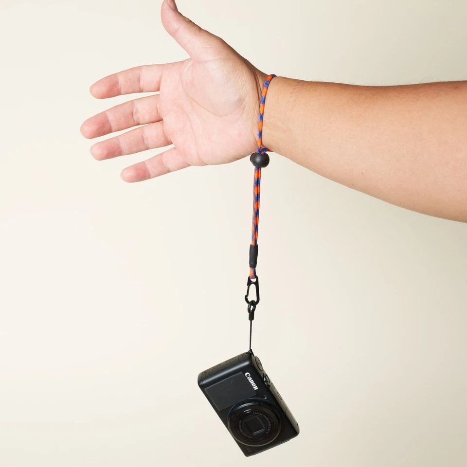 Correa de cuerda para cuello/muñeca de cámara y anclajes de diseño de pico de liberación rápida hechos a mano Foto 3 de 4