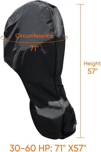 Trailerable Full Boat Outboard Motor Engine Cover with Zipper,8 sizes @ - Imagen 6 de 20