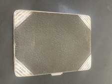 ANTIQUE LEATHER STERLING SILVER WALLET COIN CARD CASE Hallmarked Gentlemens