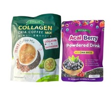 FITGUM Collagen Coffee  Acai Drink Bundle Chia Coffee 11-In-1 FITGUM Acai Berry