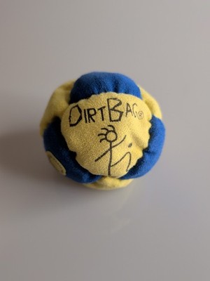 DirtBag Footbag Hacky Sack Blue Yellow Authentic World Foot Bag US Seller NEW