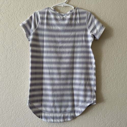 Ivivva by Lululemon Short Sleeve Tee T-Shirt Girls Size 7 Pima Cotton Striped - Picture 6 of 9