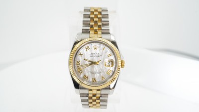 Rolex Datejust 36 116233 Two Tone Yellow Gold MoP Dial Roman Numerals w/Box