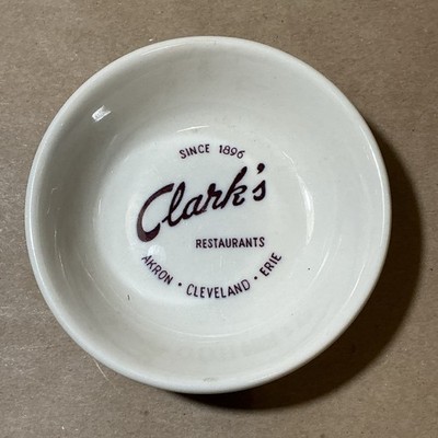 Vintage Walker China Advertising Bowl Clark s Restaurants INV-B3K12